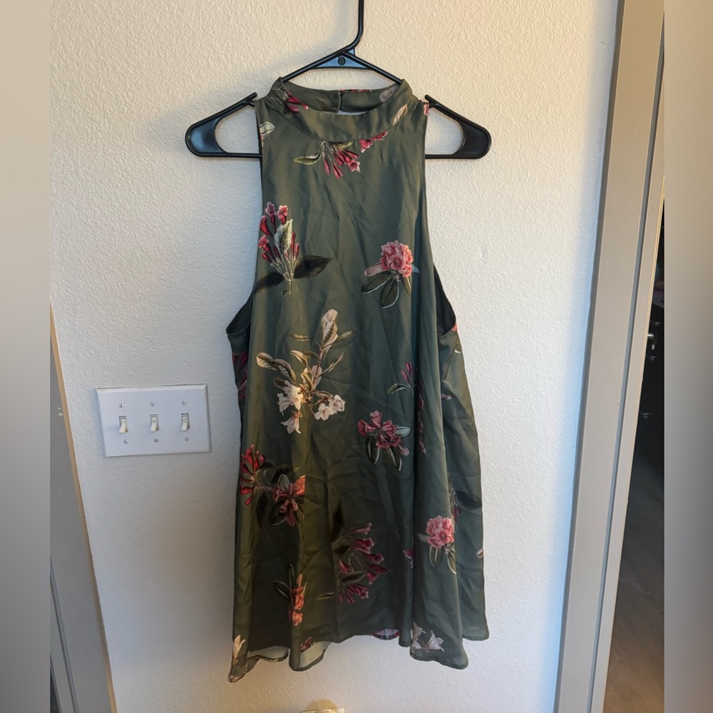 Show Me Your MuMu Green Floral Mini Dress - Picture 2 of 4